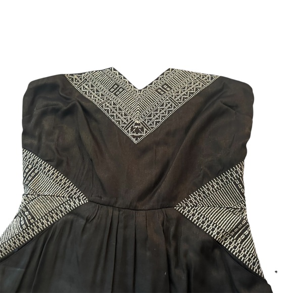 NWT! Urban Outfitters | Ecote Metallic Black Strapless Tube Dress | Size Medium - Picture 5 of 11